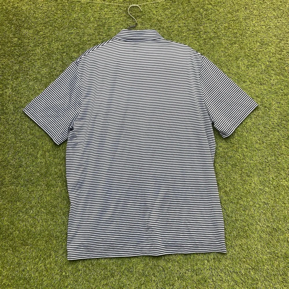 RLX Ralph Lauren Golf Polo Shirt Mens XL Blue Striped Athletic Sportswear Sport